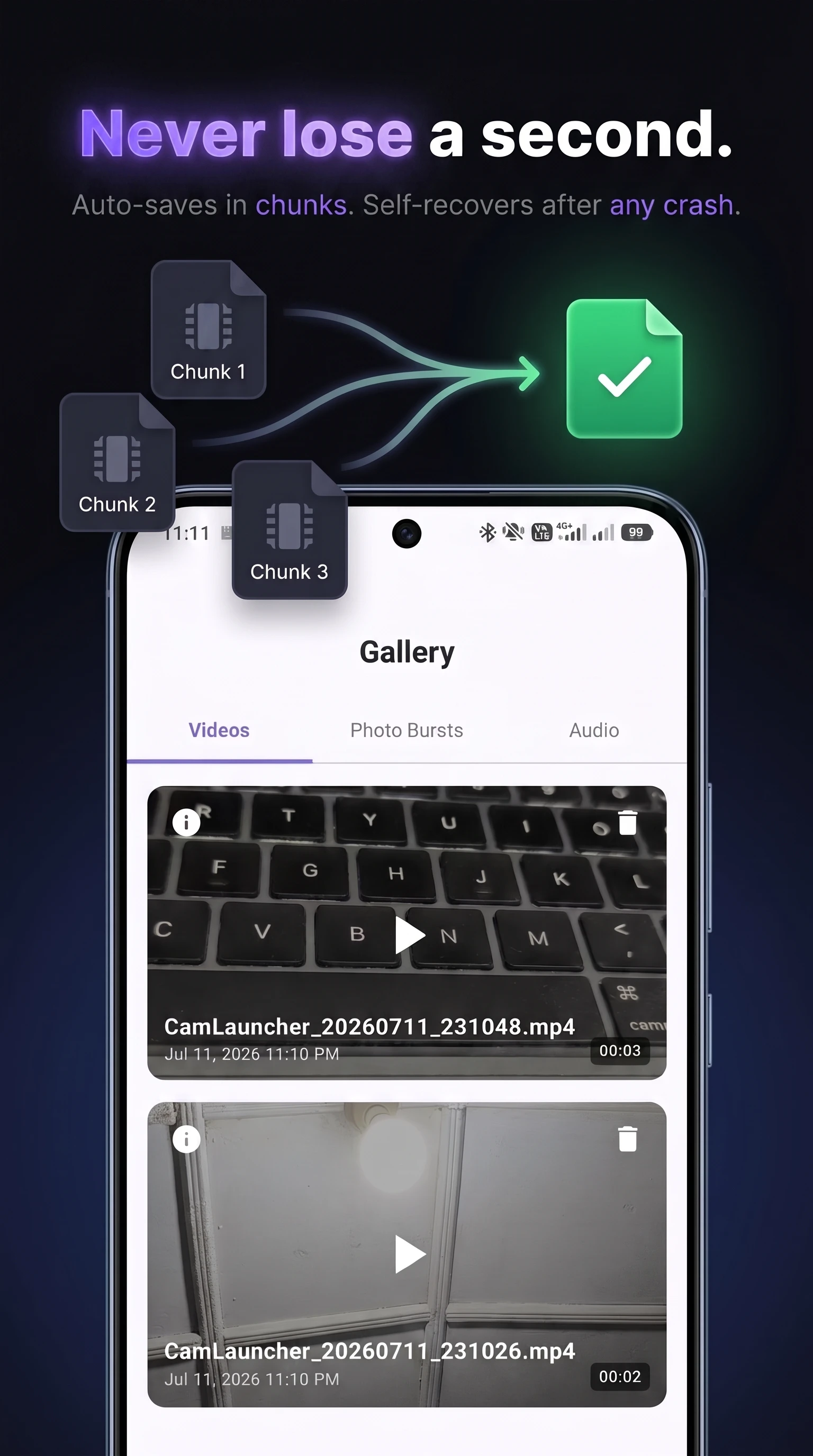 Cam Launcher - Auto-recovery safety protocols